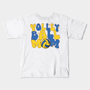 Volleyball Mom Ball Mama Retro Mothers Day Sport Lover Kids T-Shirt